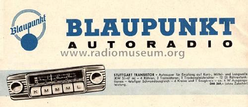 Stuttgart Transistor ab G 545001; Blaupunkt Ideal, (ID = 493873) Car Radio