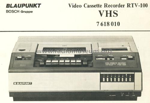 Video Cassette Recorder RTV-100; Blaupunkt Ideal, (ID = 1282835) R-Player