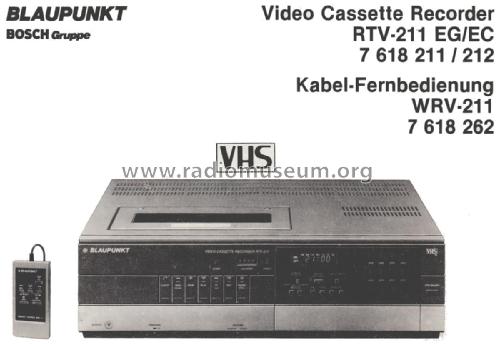 Video Cassette Recorder RTV-211 EG/EC / 7 618 211 / 212; Blaupunkt Ideal, (ID = 1964318) R-Player