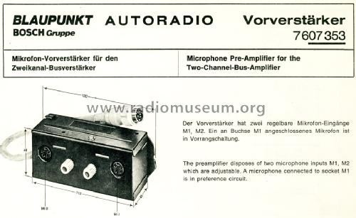 Vorverstärker 7.607.353; Blaupunkt Ideal, (ID = 1312486) Ampl/Mixer