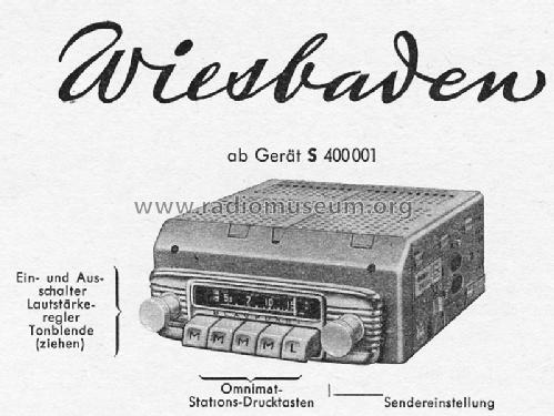 Wiesbaden ab S 400001; Blaupunkt Ideal, (ID = 691234) Car Radio