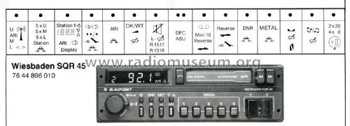 Wiesbaden SQR 45 7.644.896.010; Blaupunkt Ideal, (ID = 1834713) Car Radio