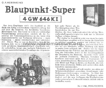 4GW646K1; Blaupunkt Ideal, (ID = 2433298) Radio