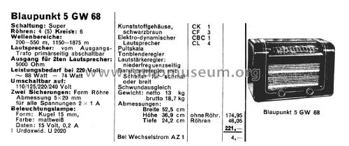 5GW68; Blaupunkt Ideal, (ID = 2805091) Radio