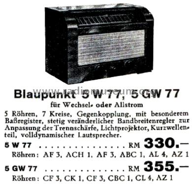 5GW77; Blaupunkt Ideal, (ID = 2543110) Radio