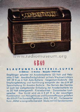 6B69 ; Blaupunkt Ideal, (ID = 2184733) Radio