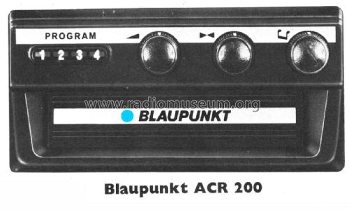 Car stereo 8 track ACR200 ; Blaupunkt Ideal, (ID = 2592682) R-Player