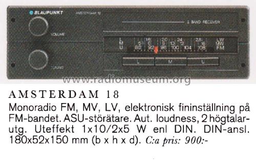 Amsterdam 18 7.647.001.510; Blaupunkt Ideal, (ID = 2968390) Car Radio