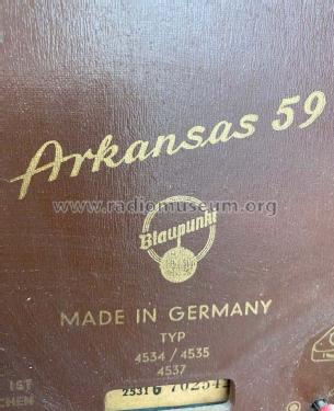 Arkansas 59 Vollstereo 4535 Ch= 2531; Blaupunkt Ideal, (ID = 2560211) Radio