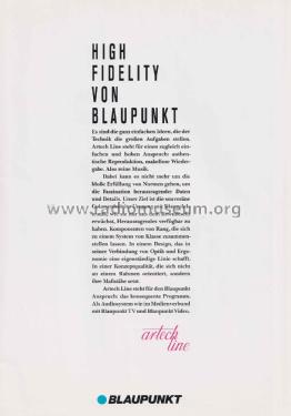 Artech line High-Fidelity von Blaupunkt ; Blaupunkt Ideal, (ID = 2956711) Paper