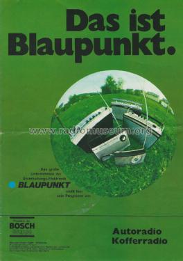 Das ist Blaupunkt - Autoradio Kofferradio , Prospekt ; Blaupunkt Ideal, (ID = 2851992) Paper