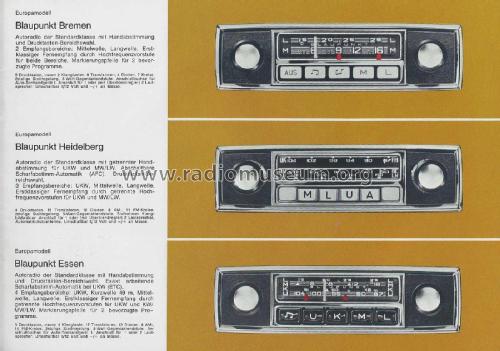 Autoradio , Prospekt 1967 ; Blaupunkt Ideal, (ID = 2811496) Paper