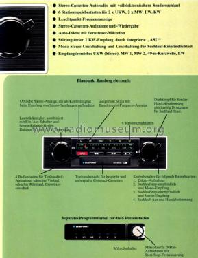 Bamberg Electronic 7.635.952 ab 1510001; Blaupunkt Ideal, (ID = 2212002) Car Radio