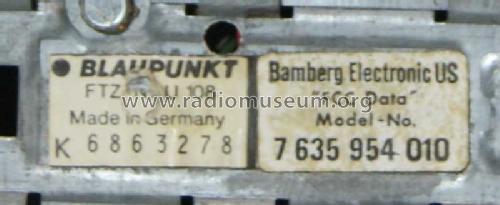 Bamberg Electronic US 7.635.954.010; Blaupunkt Ideal, (ID = 2667857) Car Radio