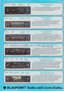 Blaupunkt auto sound systems. Prospekt July 1981 England; Blaupunkt Ideal, (ID = 3043339) Paper