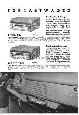 Blaupunkt Autoradio für Lastwagen Prospekt 1956; Blaupunkt Ideal, (ID = 3085909) Paper