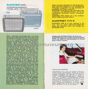 Blaupunkt Autoradio Prospekt 1963; Blaupunkt Ideal, (ID = 3088223) Paper