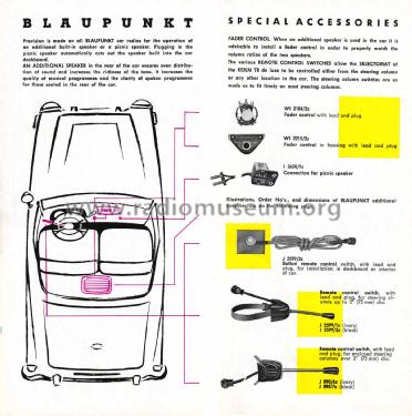 Blaupunkt Autoradio Sammelprospekt Übersee 1/62; Blaupunkt Ideal, (ID = 2883952) Paper