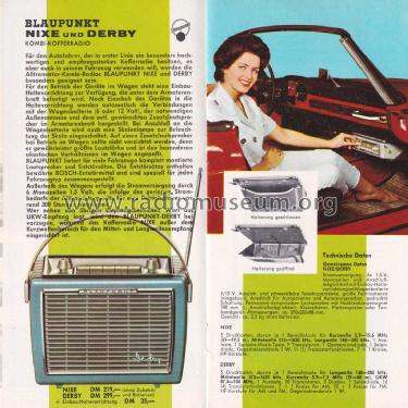 Blaupunkt Autoradio Sammelprospekt Inland 3/62; Blaupunkt Ideal, (ID = 3089371) Paper