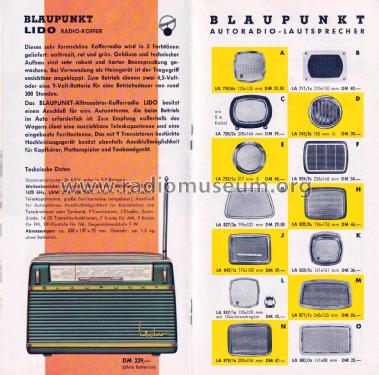 Blaupunkt Autoradio Sammelprospekt Inland 3/62; Blaupunkt Ideal, (ID = 3089372) Paper