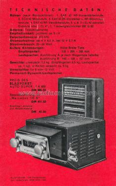 Blaupunkt Autosuper Für schönere Fahrten Prospekt 1951; Blaupunkt Ideal, (ID = 3090509) Paper