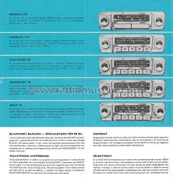 Blaupunkt Bilradio Prospekt Schweden 1/63; Blaupunkt Ideal, (ID = 2883979) Paper