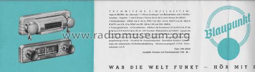 Blaupunkt Harmonisch abgestimmt im Taunus 12 M von Ford , Prospekt ; Blaupunkt Ideal, (ID = 2789756) Paper