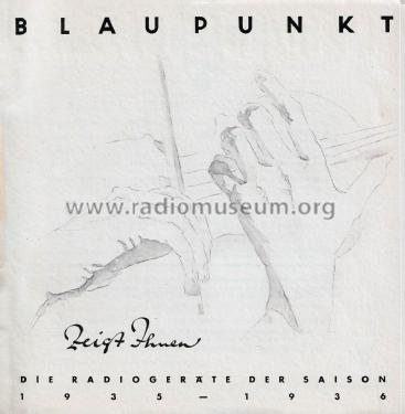 Blaupunkt Radio Prospekt 1935/36; Blaupunkt Ideal, (ID = 3067348) Paper