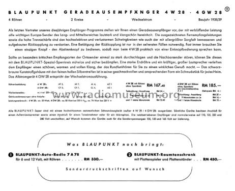 Blaupunkt Radio Prospekt 1938/39; Blaupunkt Ideal, (ID = 3089898) Paper