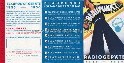 Blaupunkt Radiogeräte 1935 - 1936 ; Blaupunkt Ideal, (ID = 3088840) Paper