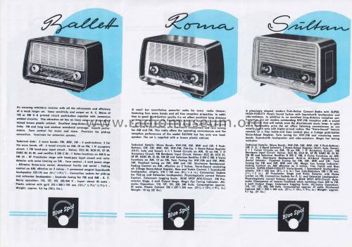 Blue Spot Brochure Radio 1958/1959; Blaupunkt Ideal, (ID = 2885082) Paper