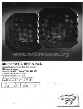 Blue Magic CL1640-A1/A2; Blaupunkt Ideal, (ID = 2805880) Speaker-P