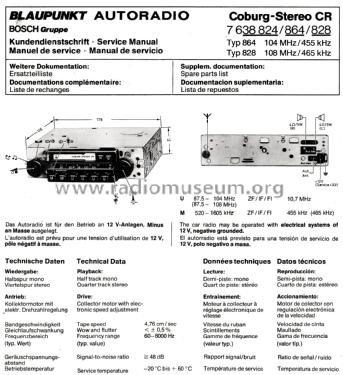 Coburg Stereo CR 7.638.828; Blaupunkt Ideal, (ID = 2700221) Car Radio