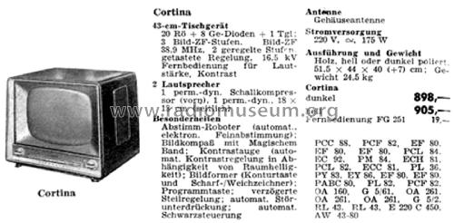 Cortina 7525; Blaupunkt Ideal, (ID = 2936976) Television