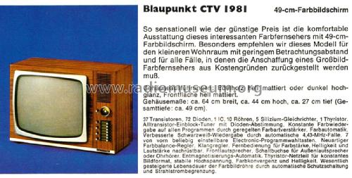 CTV1981 7.668.170; Blaupunkt Ideal, (ID = 2259732) Television