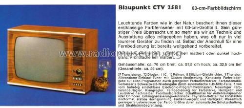 CTV2581 7.669.330; Blaupunkt Ideal, (ID = 2260497) Television