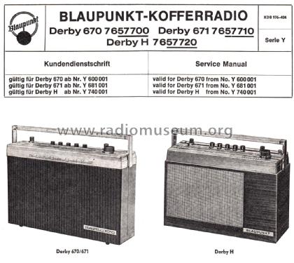 Derby H 7.657.720; Blaupunkt Ideal, (ID = 2679966) Radio