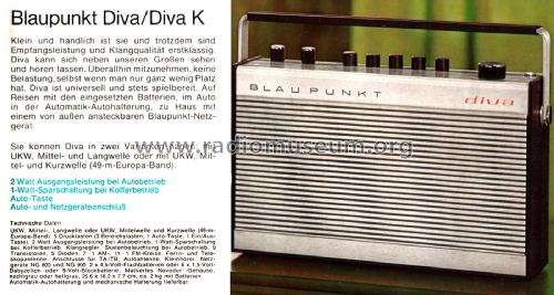 Diva 7.656.400; Blaupunkt Ideal, (ID = 2217884) Radio