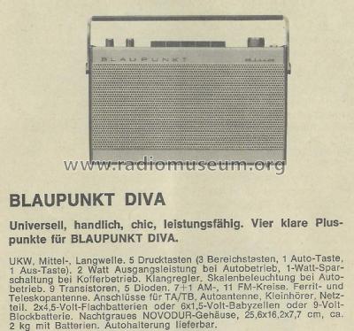 Diva 7.656.400; Blaupunkt Ideal, (ID = 2715902) Radio