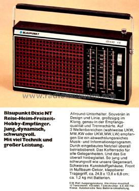 Dixie NT UMK 7.653.390; Blaupunkt Ideal, (ID = 2674326) Radio