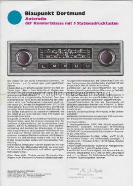 Dortmund 7.638.630; Blaupunkt Ideal, (ID = 2808751) Car Radio