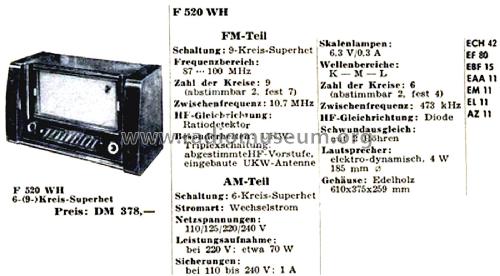 F520WH; Blaupunkt Ideal, (ID = 2812457) Radio