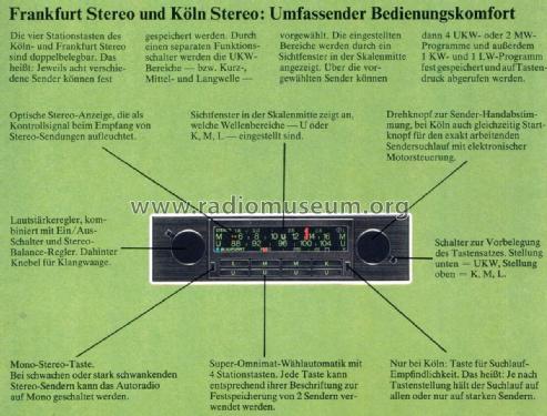 Frankfurt-Stereo ASU 7.635.440/447 ab 1200001; Blaupunkt Ideal, (ID = 2211626) Car Radio