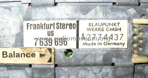 Frankfurt Stereo US 7.639.696 ab 2770001; Blaupunkt Ideal, (ID = 2107848) Car Radio