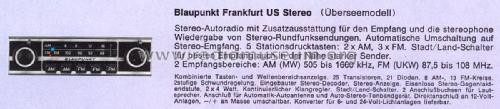 Frankfurt Stereo US 7.639.696 ab 2770001; Blaupunkt Ideal, (ID = 2108170) Car Radio