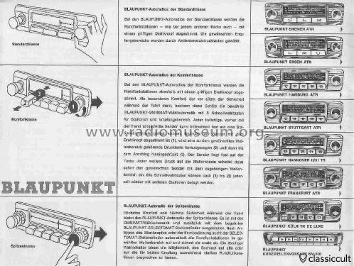 Hamburg ATR ab U 700001; Blaupunkt Ideal, (ID = 2805770) Car Radio