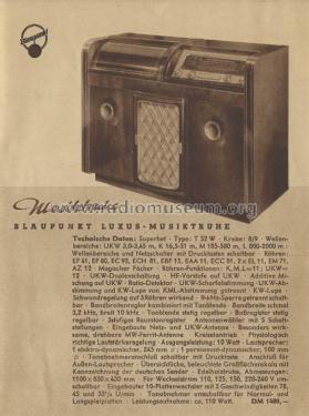 Harmonie in Form und Klang , Prospekt 1952 ; Blaupunkt Ideal, (ID = 2792293) Paper