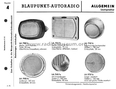 Hecklautsprecher LA 773/1z; Blaupunkt Ideal, (ID = 3085936) Speaker-P