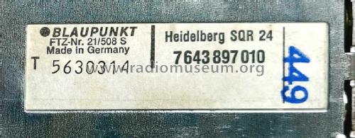 Heidelberg SQR 24 7.643.897.010 ab 5550001; Blaupunkt Ideal, (ID = 2659469) Car Radio