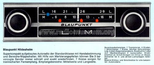 Hildesheim 7.633.121; Blaupunkt Ideal, (ID = 2546753) Autoradio